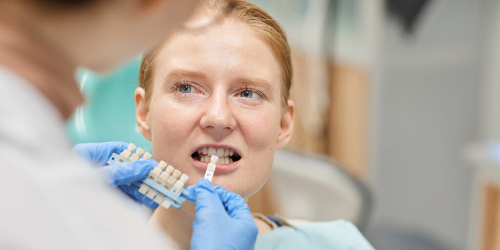 Patient making dental crowns